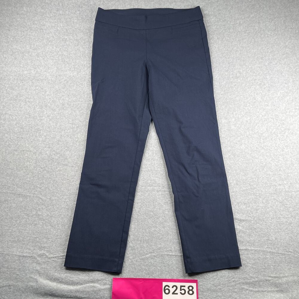 Coral Bay Petite Pants Womens Size 10P Navy Blue casual Classic Office